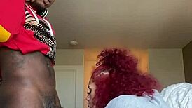 Fat redhead sucks big cock