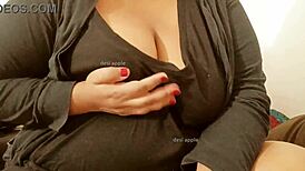 I can't believe this big tits girl is showin' her boobs to her brother like that!