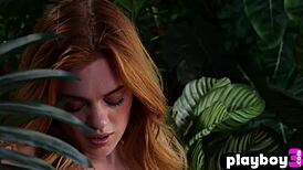 hairy pussy redhead model celeste rasmussen poses naked, showing off her beautiful curvy body and small tits. 😘