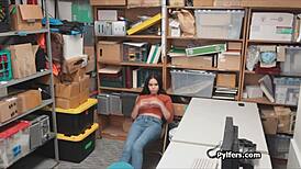 Latina Teen Burglar Sucks Cock After Capture