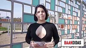 Jade sweet caught cheating with big ass blowjob outdoors