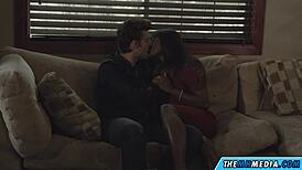 Oh, that cute black girl rides so sensually in romantic sex!