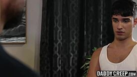 gay twink rob quin offers hairy ass to make stepdad proud