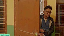 Indian malkin sneaks steamy moments with her car driver on the ranch.