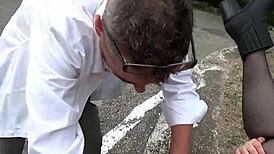 Italian Brunette Fucked Outdoors