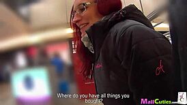amateur redhead teen sucks and fucks for free shopping outdoors