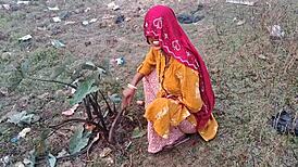 Hard anal pounding of bhabhi in field with big cock