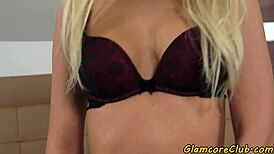 Glamorous Euro Teases Sweet Pussy Solo