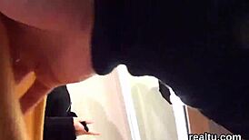 European shop girl gets her ass fucking needs met