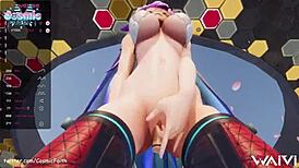 Cosmic Faith Rides Dildo And Squirts