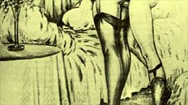 Hey, look at this vintage cartoon illustration from the antique era!