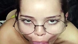 White Moon's Fresh Shower Blowjob Leads To Facial Cumshot