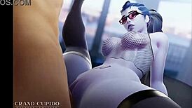 Overwatch Widowmaker compilation with intense anal and masturbation hentai scenes