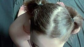 Curvy College Teen Kneels for Massive Facial After Sloppy Deepthroat. Cute Eye Contact!