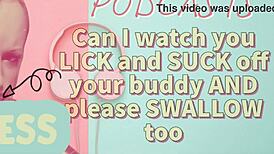 Kinky Podcast: Watch Him Lick, Suck, And Swallow His Buddy's Cum.