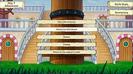 Nami strips her outfit in the game