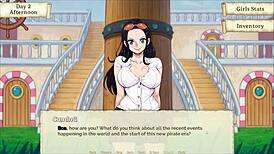 Nami strips her outfit in the game