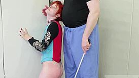 Extreme amateur tiny Ava deep-throats 47 jism explosions hard