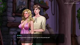 Myrtle's Big Boobs in Lingerie Make Boris's Cock Harder Emotionally