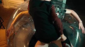 i watch two sweet guys share blowjobs on the chair