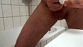 Gay Anal Dildo Pump Session