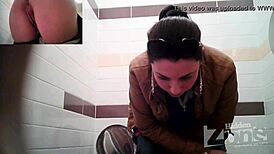 Hidden Cam Catches Girl with Big Fleshy Vagina