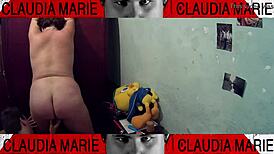 I licked her fat pussy while fucking her against the closet, dominating the curvy babe.