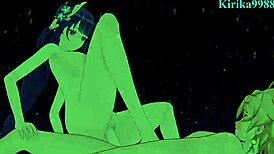 Raiden shogun and faruzan fuck aether intensely in genshin hentai?