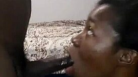 part 1 of sloppy blowjob on ebony cock