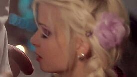 Blowjob fantasy with german blonde in secret, she swallows.