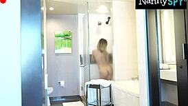 The desperate nanny's heart races as she becomes the boss's cum slut after getting caught.