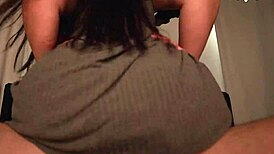 This argentine babe with a perfect big ass is getting really hot in her short dress, and she's ready for a monster cock to give her orgasms in pov