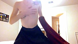 내 드레스 입고 처음으로 애널 시도해