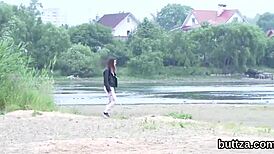 Glamorous Skinny Girl Explores Adventures