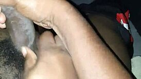 downlow diva jacks off submissive man in parking lot