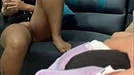 Mother's Friend Teases With Thongs And Big Ass.