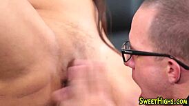 uniformed teen 18+ gets a messy facial cumshot in hd 😈