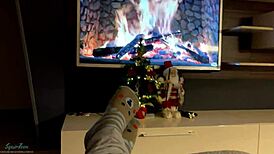 fan wished a wet gift from santa for squirting fun