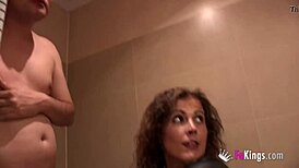 Very tiny girl in braces, are you pounding her hard enough?