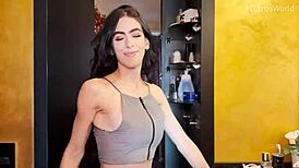 Cute Latina Alicia Trece Sucks Big White Cock with Passion