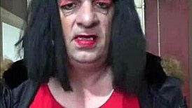 Old Red And Black Masturbation Machine Part 1 Used By Crossdressing Gay Amateur