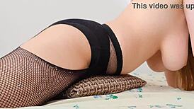 Busty Cutie In Sexy Stockings Fucked Pillow