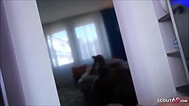 german bbw teen student rimjob and ball licking intensely