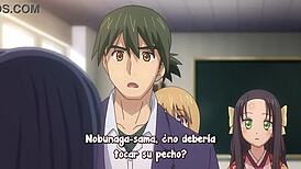 Watch Nobunaga-sensei tease those big anime tits?