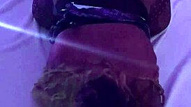 Ebony pornstar takes it nice and slow with her real ass.