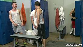 Twink guys have an orgy with big cocks.