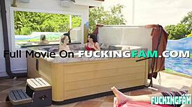 Aria Banks and Riley Jean compete for that big cock's attention.