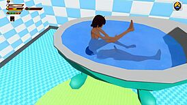 Femdom Slave Humiliated In University Bathroom!