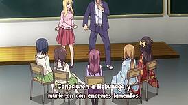 Watch Nobunaga-sensei tease those big anime tits?