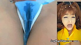 Sexy Cosplay Girl Teases With Jerk Off Game And Striptease